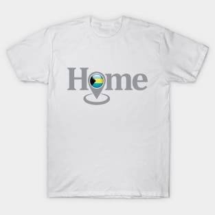 Bahamas My Home with Google Maps Locate Icon T-Shirt